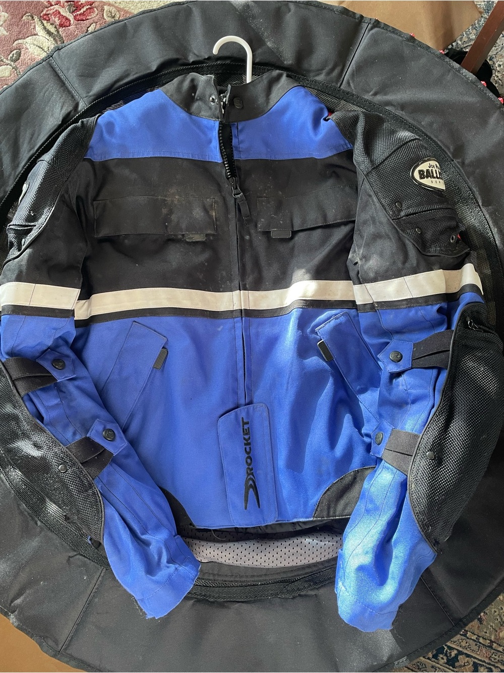 Joe Rocket Ballistic Series Armored Motorcycle Jacket Blue/Black Vented / Size M